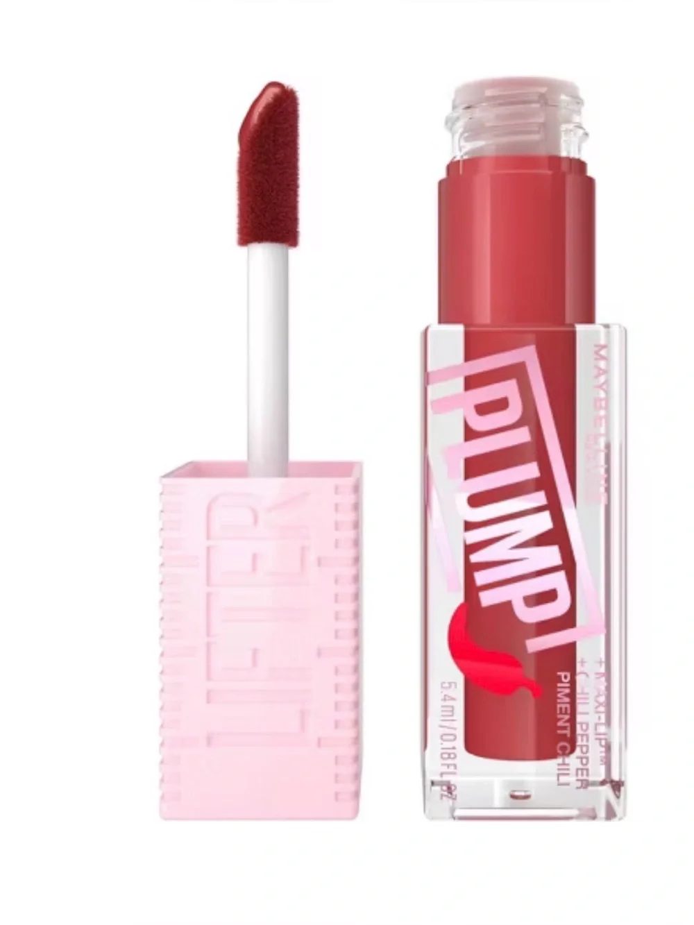Maybelline Bundle | LIFTER PLUMP Maxi-Lip + Chili Pepper Red Flag + Hot Chili 2